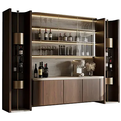Bar cabinet - Wine cabinet with Wine Bar in a restaurant and home 14