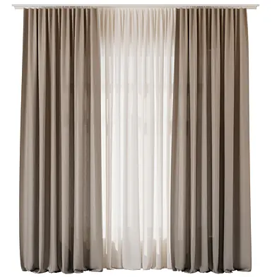 Curtains with tulle 87 corona