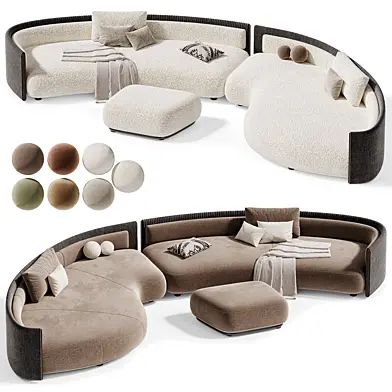Minotti Bezier 3 Cord Outdoor Sofa