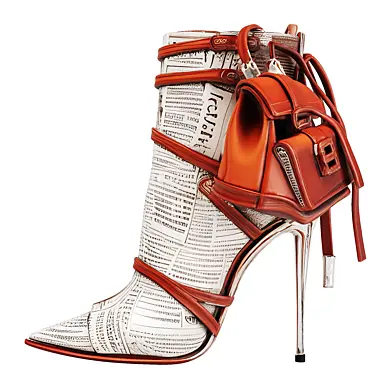 Scripted Chic Heels