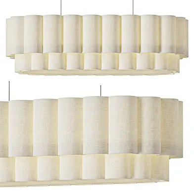 Lights & Lamps Folia Oval Linen Pendant