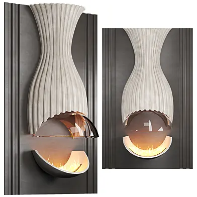 Modern curved fireplace N2
