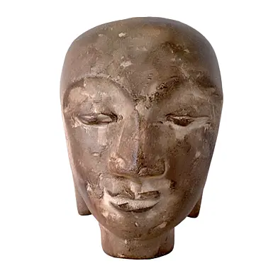 Stone Head Buddha Statue