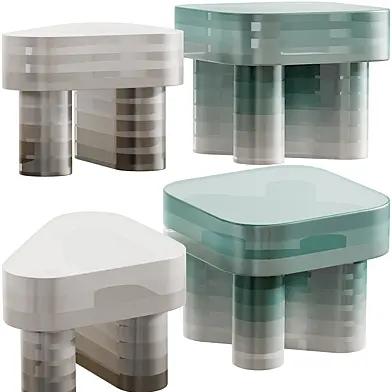 GLASS CANDY COFFEE TABLE