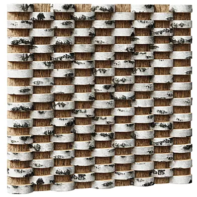 Wood panel с березами set1