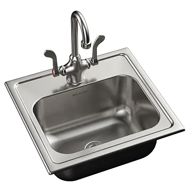 Встраиваемая мойка Lustertone® Classic elkay LR1716SC и смеситель elkay LK500GN04T6