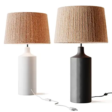 Laredoute Ceramic and hemp table lamp Yoru