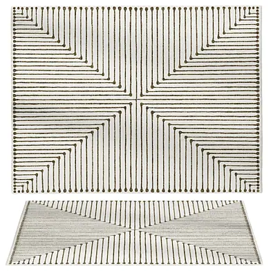 Inkdrop Camel Ivory Rug