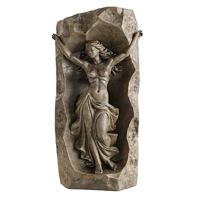 Girl in stone statue