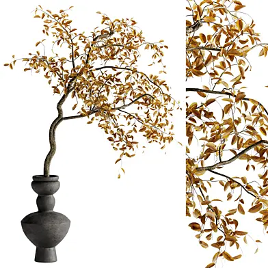 Autumn Branch Bouquet in a Clay Pot 93