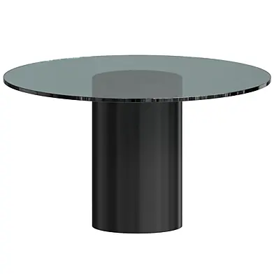 Round Italian Dining Table in Glass
