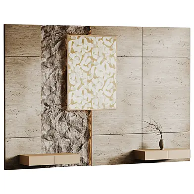 Headboard wood 3d wall panel 14