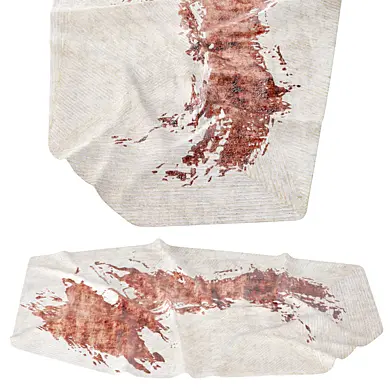 Burnt Red Adrift Rug Wrinkled