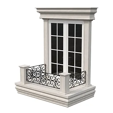 Architectural Classic Window 3D Model 13