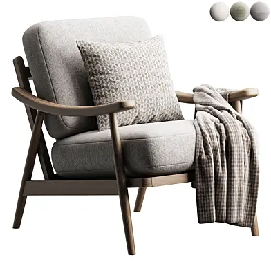 Tweedy Weave Dove Grey Accent Chair