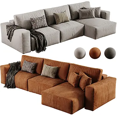 Corner Sofa Ebi-2 Happy Gray by Divan.ru
