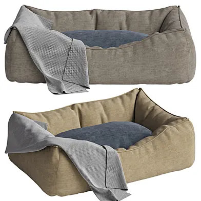 Sunbrella Indoor and Outdoor Wave Two Tone Pet Bed