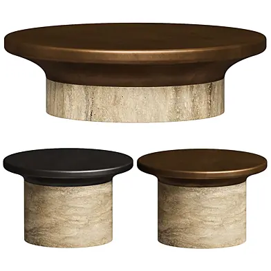 Round central coffee table