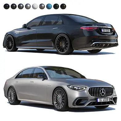 Mercedes-Benz S63 AMG mid-poly