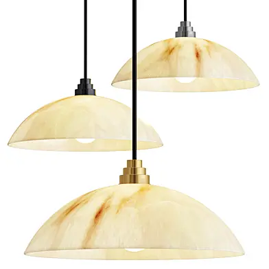 Alabaster Dome Pendant Lamp