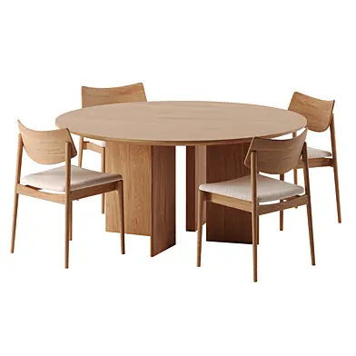 A-DT03 table and A-DC03 chair by Karimoku Case