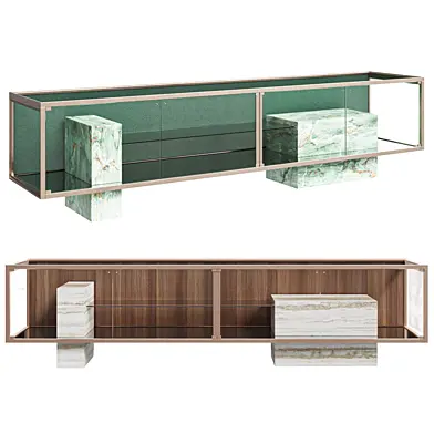 DUNE LOW CABINET by IVG Home Collection из коллекции Materica
