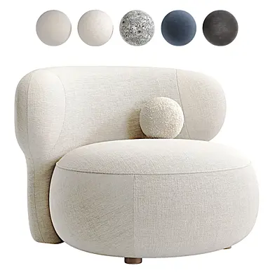 Brayden Stone Cream Woven Fabric Occasional Chair