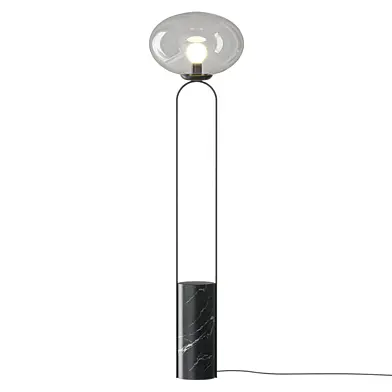 CB2 Polo Black Marble Floor Lamp