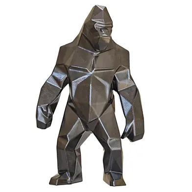 Geometric sculpture of gorilla