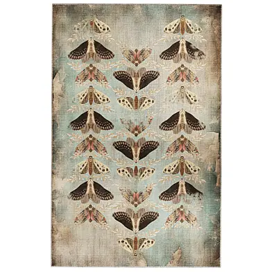 Celestia Brown Moth Rug