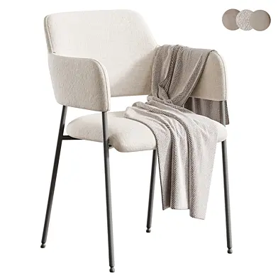 Rhodes Pearl Boucle Dining Chair