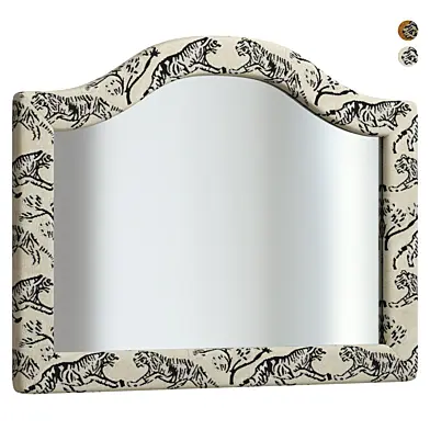 Tiger Upholstered Mantel Mirror