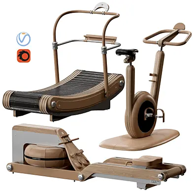 Pent Luxury Fitness Equipment Set — Irena Curve Treadmill, Visla Rowing Machine, Hania Indoor Bike