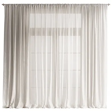 Wide Rod Pocket Tulle Curtain