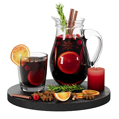 N44 SET Glühwein Глинтвейн - зимняя композиция с цитрус, корица, клюква