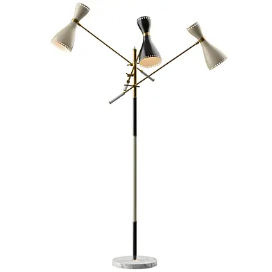 Italian Tri Arm Floor Lamp