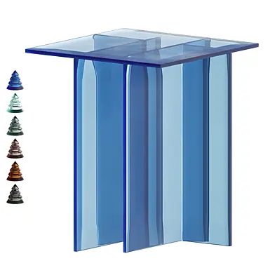 Anouk glass side table by Westwing Collection