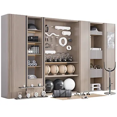 Gym Rack with Sport Equipment No4