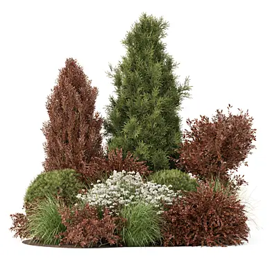 Outdoor Plants Bush_Olive Bush Set 4255