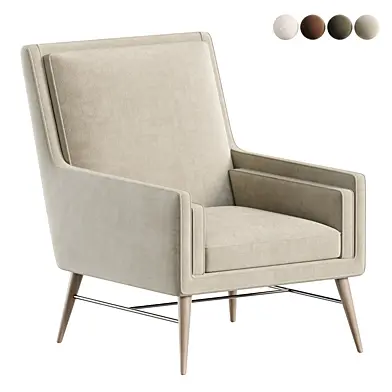 Irwin White Boucle Accent Chair Model 5012 by Paul McCobb