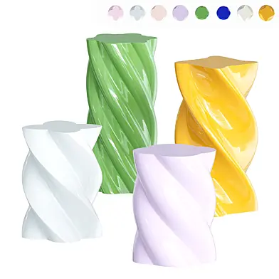 Marshmallow glass side table