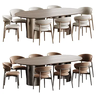 Oleandro Dining chair and Vida Table / Dining set