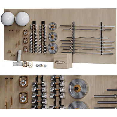 Wall with gym equipments 1