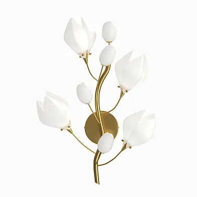 Porcelain Magnolia Wall Lamp