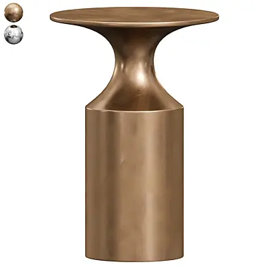 Rassa Accent Table In Polished Silver