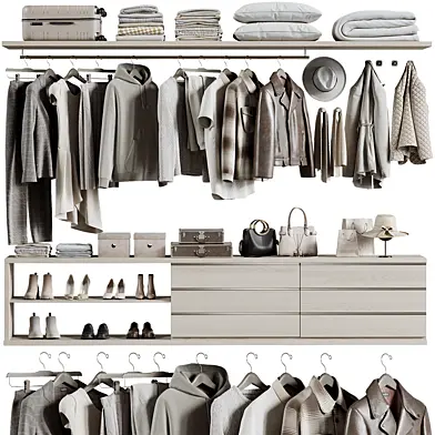Minimal Luxury Wardrobe Display – Clothing, Shoes and Accessories 07