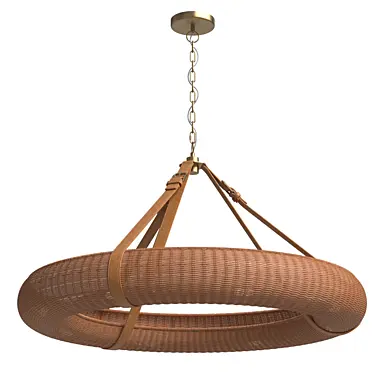 Woven shop Pampas Rattan Halo Chandelier