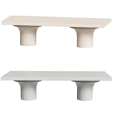 Parra Coffee Table In Plaster Molded Concrete
