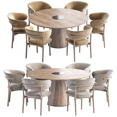 Artisan Mela Chair and Bertoia Round Dining Table