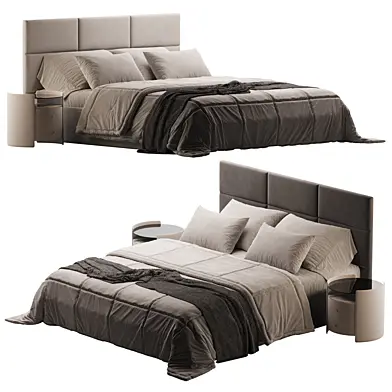 Bolsena dark beige bed
